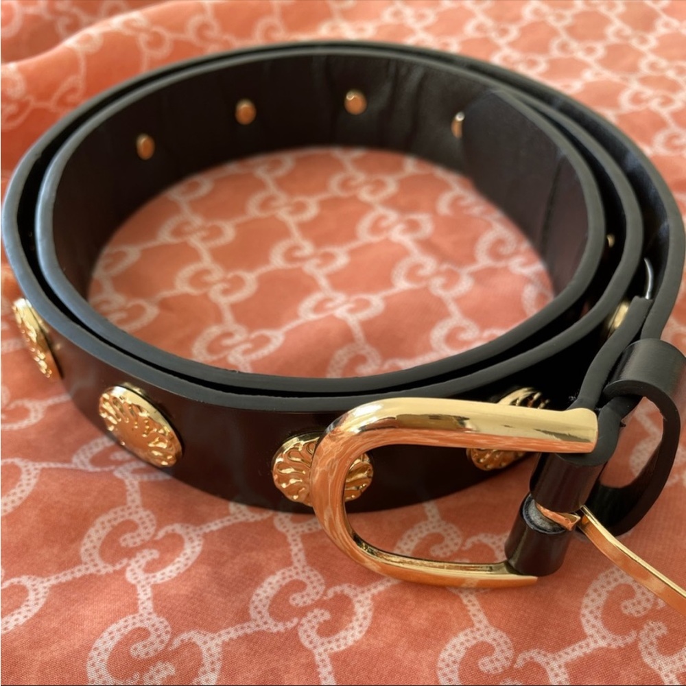 Supre gold studded black belt | S-M - Picture 8 of 8